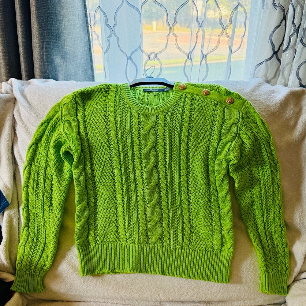 Ralph Lauren Vibrant Green Knit Sweater